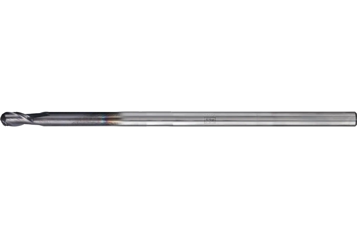 Picture of Pferd Ball Nose End Mill, 2 flutes, 1/8" Dia, 1/4" APMX, 3" OAL, cylindrical shank